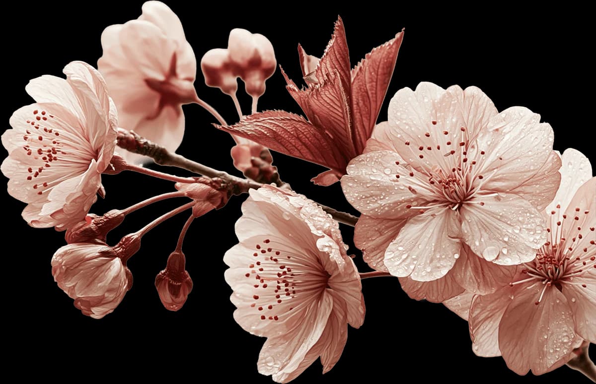 A branch of blossoming sakura